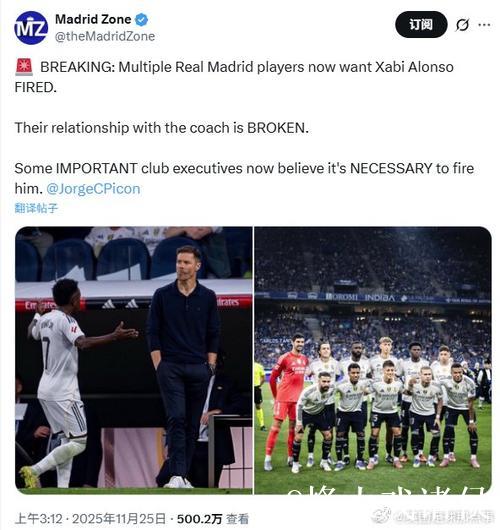 皇马暂不解雇阿隆索，更衣室公开力挺主帅